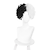 ieftine Peruci Costum-101 dalmațieni cruella de vil peruci cosplay pentru femei partea de mijloc de 12 inch fibre rezistente la căldură creț negru alb adulți peruca anime pentru adolescenți