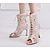 cheap Dance Boots-Women&#039;s Latin Shoes Dance Boots Tango Shoes Glitter Crystal Sequined Jeweled Heel Crystal / Rhinestone Lace-up Mesh Flared Heel Peep Toe Zipper Lace-up Black Beige / Satin