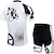 Недорогие Комплекты мужской одежды-21Grams Муж. Велокофты и велошорты С короткими рукавами Горные велосипеды Шоссейные велосипеды Черный Белый Зеленый Графика Шестерня Велоспорт Наборы одежды 3D