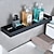 tanie Półki łazienkowe-Półka łazienkowa ze stali nierdzewnej 304, czarny, nowy projekt, kreatywny, współczesny, nowoczesny regał łazienkowy