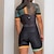 voordelige Dameskleding sets-Dames Wielrenshirt met shorts Triathlonpak Korte mouw Bergracen Wegwielrennen Wit Zwart Groen Grafisch Luipaard Lapwerk Fietsen Sportoutfits Ademend Sneldrogend Achterzak Zweetafvoerend Spandex Sport