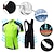 cheap Men&#039;s Clothing Sets-21Grams Men&#039;s Cycling Jersey with Bib Shorts Short Sleeve Mountain Bike MTB Road Bike Cycling Green Yellow Light Green Bike Clothing Suit Breathable Quick Dry Back Pocket Lycra Sports Patterned