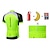 cheap Men&#039;s Clothing Sets-21Grams Men&#039;s Cycling Jersey with Bib Shorts Short Sleeve Mountain Bike MTB Road Bike Cycling Green Yellow Light Green Bike Clothing Suit Breathable Quick Dry Back Pocket Lycra Sports Patterned