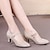 cheap Ballroom Shoes &amp; Modern Dance Shoes-Women&#039;s Ballroom Dance Shoes Modern Shoes Performance Practice Waltz Heel Solid Color Cuban Heel Teenager Adults&#039; Silver Silver Gray Gold