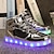 ieftine Pantofi LED-Băieți Adidași LED Pantofi Usori Încărcare USB Imitație de Piele Copii mici (4-7 ani) Copii mari (7 ani +) De Atletism Casual În aer liber Plimbare Cârlig &amp; Buclă LED Luminos Alb Negru Rosu Toamn