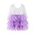 cheap Dresses-Kids Toddler Little Girls&#039; Dress Flower Tulle Dress Lace Mesh Backless White Black Purple Asymmetrical 3/4 Length Sleeve Cute Dresses Regular Fit
