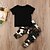 cheap Sets-Kids Girls&#039; T-shirt &amp; Pants Clothing Set 2 Pieces Short Sleeve Black(Boy) Letter Print Cotton Home Casual / Daily Basic Cute Regular 2-6 Years