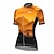 tanie Damskie koszulki-21Grams Damskie Koszulka rowerowa Krótki rękaw Rower Top z 3 tylnymi kieszeniami Kolarstwo górskie Kolarstwie szosowym Oddychający Odprowadza wilgoć Szybkie wysychanie Odblaskowe paski Żółty 3D Sport
