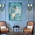 preiswerte Abstrakte Gemälde-60*90cm handgemachtes Ölgemälde Leinwand Wandkunst Dekoration türkisblau abstrakt für Wohnkultur gerollt rahmenlose ungedehnte Malerei