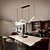preiswerte Liniendesign-2-flammig 90cm LED Pendelleuchte dimmbar geometrische Formen Liniendesign Kronleuchter minimalistischer nordischer Stil Restaurant Büro Bar Wohnzimmerlampe 100-240V