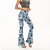 cheap Exercise, Fitness &amp; Yoga Clothing-women&#039;s stretchy wide leg palazzo lounge pants, high waist shaping printed retro hip flare leg big bell-bottom pants