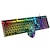 voordelige Muis/toetsenbord combo&#039;s-t6rgb lichtgevend bedraad gaming-toetsenbord en muis set met grote muismat usb kleurrijk verlicht mechanisch gevoel toetsenbord