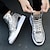 cheap Men&#039;s Sneakers-Men&#039;s Sneakers Skate Shoes High Top Sneakers Walking Sporty Casual Outdoor Daily PU Wear Proof Lace-up Silver Black Gold Spring Fall