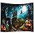 billige halloween vægtapeter-halloween dekorationer gobelin jack o lanterne græskar indretning vægkunst stort hængende gobelin vægmaleri indretning fotografi baggrund tæppe gardin hjem soveværelse stue flagermus hjemsøgt hus