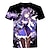 voordelige Anime T-shirts-Genshin-impact Cosplay Keqing Anime Cartoon Manga Afdrukken 3D 3D Harajuku Grafisch Voor Voor heren Dames Volwassenen Back To School 3D afdrukken