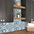 economico Adesivi per piastrelle-24 pezzi cucina creativa bagno soggiorno adesivi murali autoadesivi impermeabili moda blu mandala adesivi per piastrelle