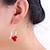 cheap Earrings-sweet romantic ethnic red rose drop earrings rhinestone earrings vintage for women rose gold spiral dangle earring (red rose tassel drop earrings-heart shape)