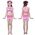 abordables Maillot de bain sirène-Enfants Fille Trois pièces Maillots de bain sirène Maillot de Bain Bikini Plage Natation Imprime Actif Le style mignon Maillots de bain 4-12 ans Eté Rose pourpre Pois