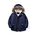voordelige Bovenkleding-kinderen jongens parka jas faux fur trim winterjas lange mouw pocket hoodie jas blauw legergroen marineblauw vlakte casual top 3-13 jaar