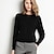 cheap Sweaters-Women&#039;s Pullover Sweater jumper Jumper Knit Thin Solid Color Work Daily Casual Winter Fall Black Purple S M L / Long Sleeve / Regular Fit
