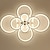 billige Taklamper med dimming-60/80/95 cm lysekrone dimbar taklampe led geometriske former flush mount lys metall lagdelt moderne stil lineær malt finish 110-120v 220-240v