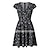 저렴한 캐주얼 드레스-여성용 A 라인 드레스 미니 드레스 블랙 네이비 블루 짧은 소매 플로럴 프린트 봄 여름 V 넥 세련 뜨거운 캐쥬얼 2022년 S M L XL