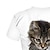 cheap Girls&#039; Tees &amp; Blouses-Kids Girls&#039; T shirt Tee Short Sleeve 3D Print Cat Cat Graphic Animal Blue White Black Children Tops Active Cute 3-12 Years