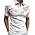 voordelige 3D-ritspolo-Voor heren POLO Shirt Hawaiiaanse polo Golfshirt Bloemig Kraag Wit Buiten Straat Korte mouw Vetoketju Afdrukken Kleding Katoen Modieus Sportkleding Casual Comfortabel