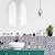 tanie Naklejki kafelkowe-24/48 sztuk wodoodporna kreatywna kuchnia łazienka salon samoprzylepne naklejki ścienne wodoodporna moda niebieski nordic naklejki na kafelki