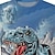 economico magliette 3d da ragazzo-bambini ragazzo dinosauro stampa 3d maglietta manica corta blu animalier scuola abbigliamento quotidiano attivo 4-12 anni / estate