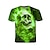 preiswerte 3D-T-Shirts für Jungen-Halloween Jungen 3D Totenkopf Motiv T-Shirt Kurzarm 3D-Druck Sommer Aktiv Polyester kinderkleidung 4-12 Jahre Regular Fit