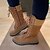 Χαμηλού Κόστους Γυναικείες Μπότες-Γυναικεία Μπότες Μπότες Lace Up Μπότες Mid Calf Επίπεδο Τακούνι Στρογγυλή Μύτη PU Φερμουάρ Μονόχρωμο Μαύρο Βυσσινί Χακί