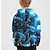 levne chlapecké 3D mikiny a mikiny-Chlapecké 3D Fotbal Kapuce Dlouhý rukáv 3D tisk Podzim Aktivní Polyester Děti 4-12 let Běžný