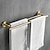 billiga Handduksstänger-handdukshängare för badrum, väggmonterad handduksstång i rostfritt stål 2-nivå badrumsutrustning (guld/krom/svart/borstad nickel)
