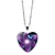 cheap Necklaces &amp; pendants-butterfly heart pendant necklace vintage choker glass love heart chain jewelry for women girls (navy)
