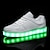billiga Herrsneakers-Herr Sneakers LED-skor skridskor Sportig Ledigt Utomhus Dagligen Syntet Snörning Svart Vit Silver Sommar Vår