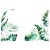 preiswerte Dekorative Wandaufkleber-abnehmbare grüne pflanze wandaufkleber diy grüne blätter wandtattoos hängende baumrebe wanddekoration für wohnzimmer kinder schlafzimmer büro kinderzimmer wanddekoration 68 * 49 cm