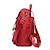 رخيصةأون حقائب الظهر-نسائي حقيبة ظهر مناسب للبس اليومي لون الصلبة قماش اكسفورد مقاوم للماء سحاب أسود أحمر