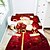 abordables Decoraciones navideñas-Alfombra navideña, tapete de regalo rojo de Papá Noel, tapete de entrada para sala de estar y dormitorio, diferentes tamaños