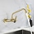 cheap Kitchen Faucets-Kitchen faucet - Single Handle Two Holes Brushed Gold Pot Filler Wall Mounted Contemporary Kitchen Taps