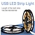 billige LED Strip Lamper-led lysstrips usb-grensesnitt eller aa batteriboks strømforsyning fleksibel 2835 smd per meter 60 lysdioder 8mm varm hvit kald hvit 5v led lys stripe