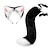 ieftine Karnevalske nošnje-urechi de pisică și lup costum de cosplay coadă de animal din blană artificială clemă de păr toaletă de halloween bentita din piele set de coadă pentru martie gras