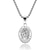 levne Náhrdelníky-oválný náhrdelník svatého Kryštofa/Michala z nerezové oceli pro muže ženy, stříbrný zlatý černý přívěsek náhrdelník jednoduché šperky dárky (stříbrný svatý Michael (stříbrný))