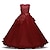 cheap Party Dresses-Kids Girls&#039; Dress Solid Color Bow Sleeveless Prom Wedding Party Ruffle Embroidered Layered Ball Gown Princess Polyester Maxi Pink Princess Dress Summer Spring Fall 4-13 Years Pink Lavender Green