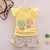 cheap Sets-Girls&#039; 3D Cartoon Bow T-shirt &amp; Shorts Short Sleeve Chic &amp; Modern Basic Casual Cotton Kid&#039;s