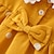 baratos Vestidos-Infantil Para Meninas Vestido Pontos Laço Manga Longa Roupa Diária Casual Diário Algodão Primavera &amp; Outono 0-5 anos Amarelo Rosa