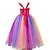 economico Vestiti per serate-ragazze senza maniche arcobaleno unicorno abiti grafici stampati in 3d principessa dolce maxi vestito bambini bambino prestazioni festa occasione speciale maglia