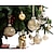abordables Decoraciones navideñas-6 cm 24 piezas adornos navideños decoraciones mascota bola de Navidad transparente conjunto colgante para árbol de Navidad regalo