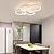 cheap Dimmable Ceiling Lights-60/80/95 cm Chandelier Dimmable Ceiling Light LED Geometric Shapes Flush Mount Lights Metal Layered Modern Style Linear Painted Finishes 110-120V 220-240V