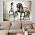 رخيصةأون مطبوعات حيوانات-جدار الفن قماش يطبع اللوحة الفنية صورة الحيوان الحصان الديكور ديكور المنزل توالت قماش لا الإطار غير المؤطرة